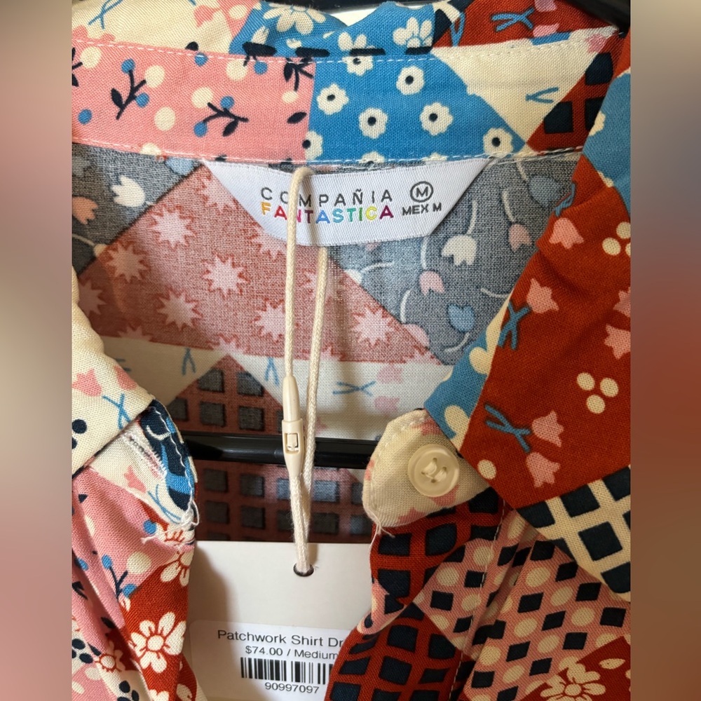 NWT Patchwork Midi Dress - Picture 3 of 5